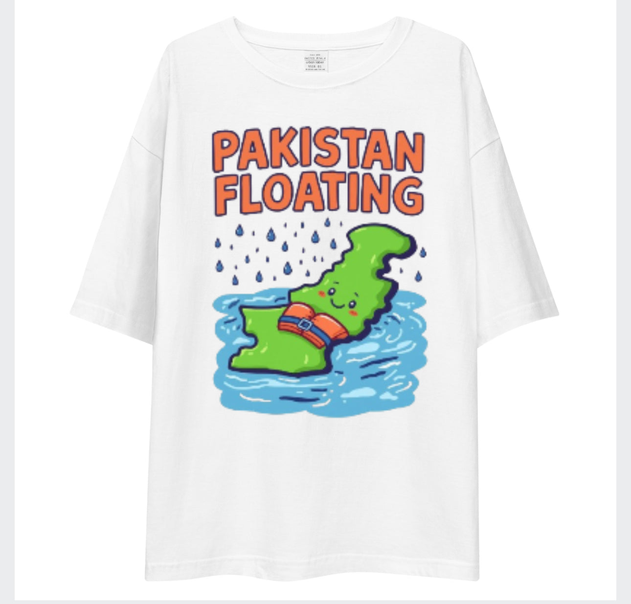 Pakistan Floating In Flood | Drop Shoulder Oversize T Shirt | Forza