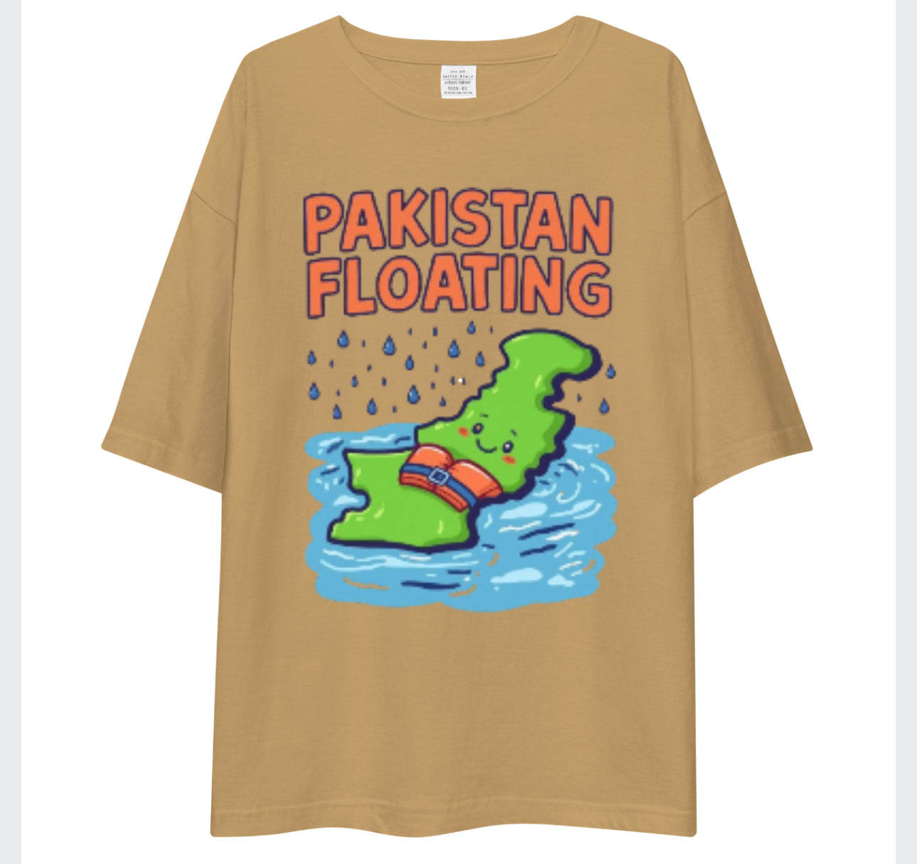 Pakistan Floating In Flood | Drop Shoulder Oversize T Shirt | Forza